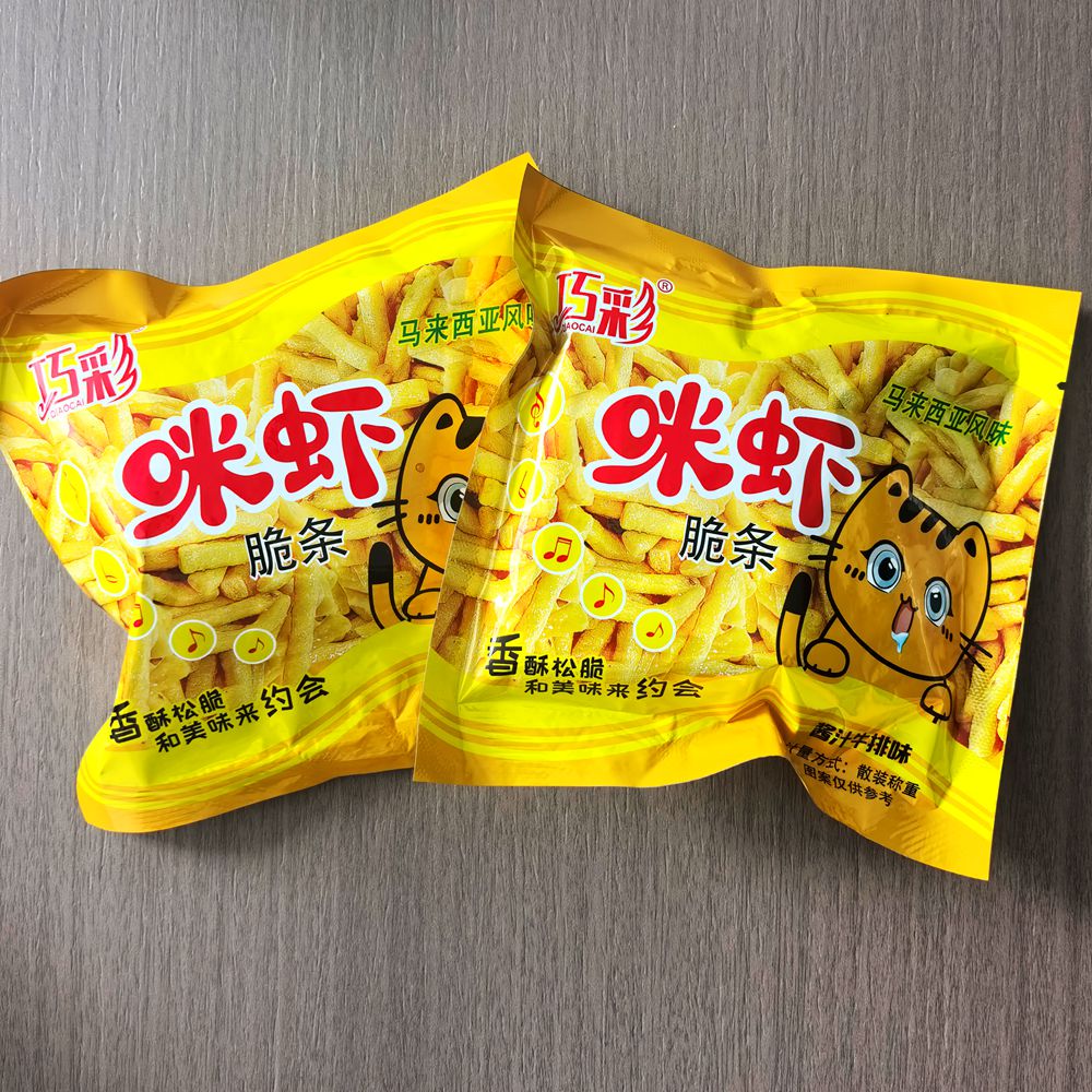 巧彩咪虾脆条散称小包装酱汁牛排味薯条好吃香脆休闲追剧小零食