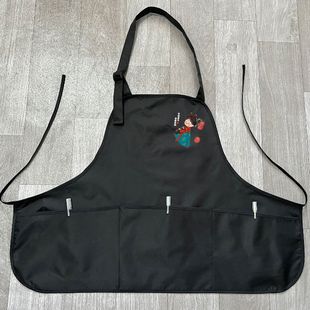短款小个子多口袋围裙防水防油可爱家用厨房餐厅奶茶店工作服定制