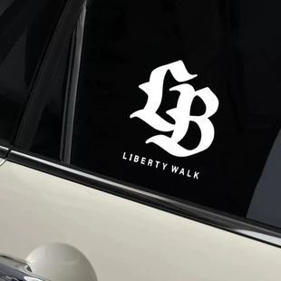 Liberty Walk汽车车贴 LBWK汽车改装品牌车身车窗玻璃贴纸