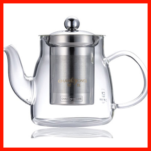 正品创虹t-600飘逸杯 不锈钢过滤花茶壶 卡口式茶艺杯 耐热玻璃壶