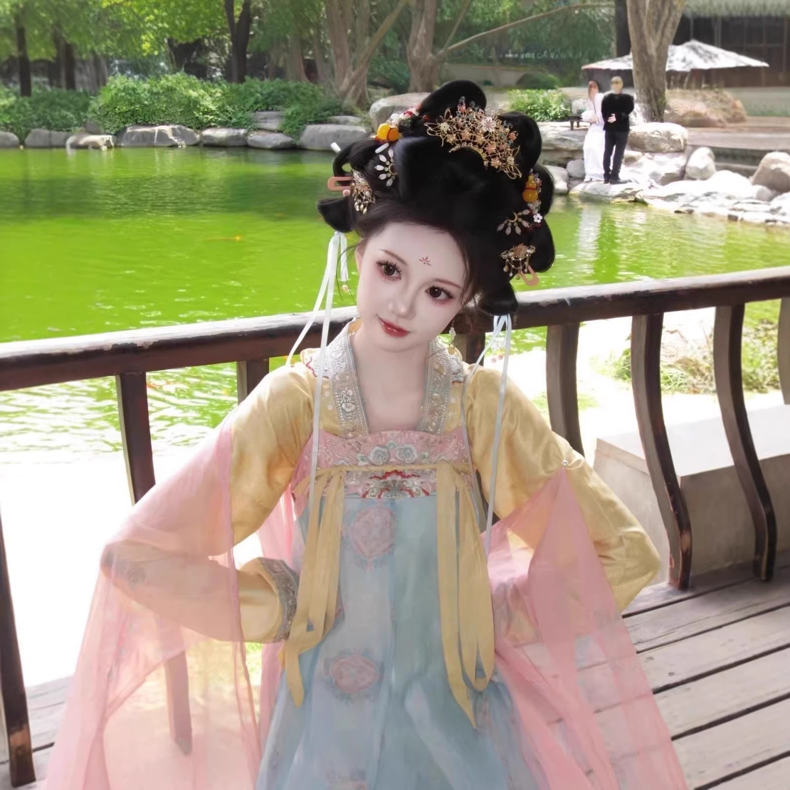 浮光汉服复原唐制齐胸大袖重工刺绣原创日常仙气套装春夏新款春秋图片