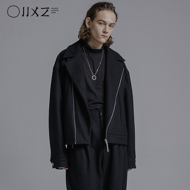 幻象者男装2020新款男毛呢短款图片