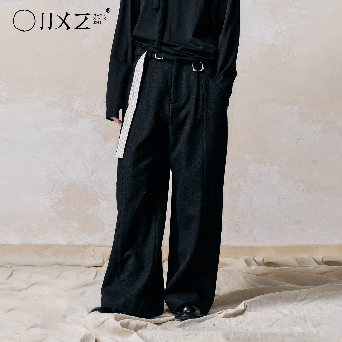 幻象者2025秋冬新款厚款羊毛长裤男女同款宽松阔腿直筒毛呢裤子,男装,休闲裤,淘宝优惠券,粉丝福利购,淘宝优惠卷