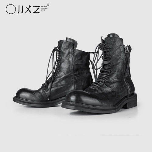 新款靴子幻象者复古意大利小牛皮