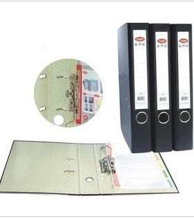 正品益而高文件夹9300B-1快劳夹3英寸7.5CM A4打孔文件夹附分类纸