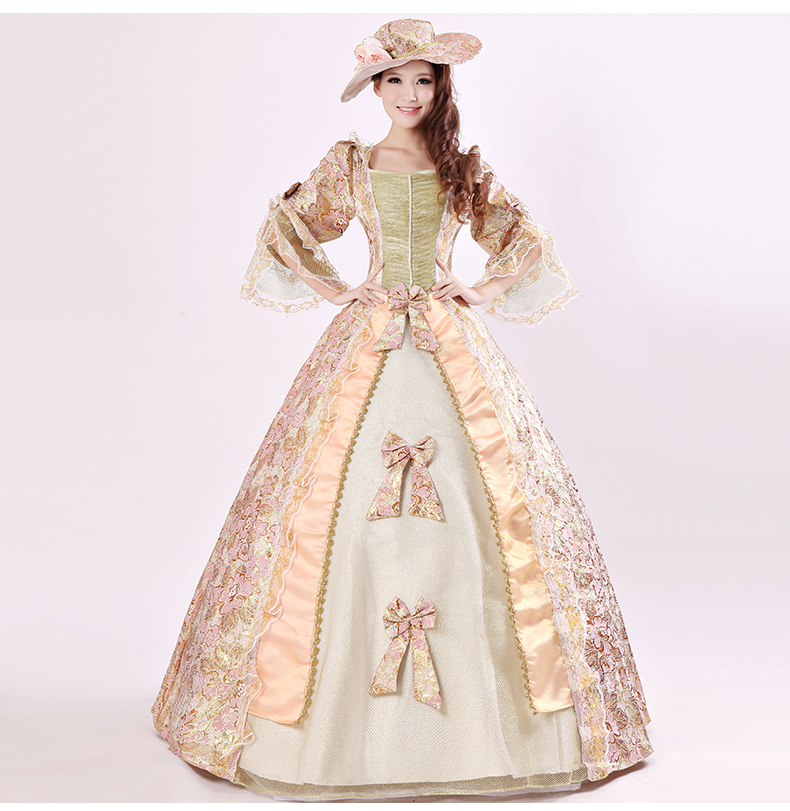 新款俄罗斯法国欧式男女宫廷王子公主裙表演服舞蹈话剧蝴蝶结