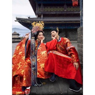 【出租】汉客丝路 鸾凤 明制汉服婚服若兰兮子孙满堂蟒袍圆领袍