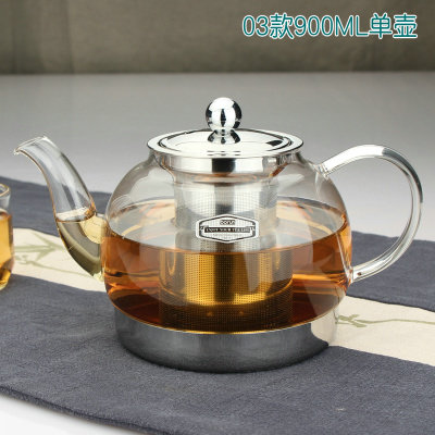 玻润正品304不锈钢过滤加厚耐热玻璃煮茶壶电磁炉专用烧水壶茶具