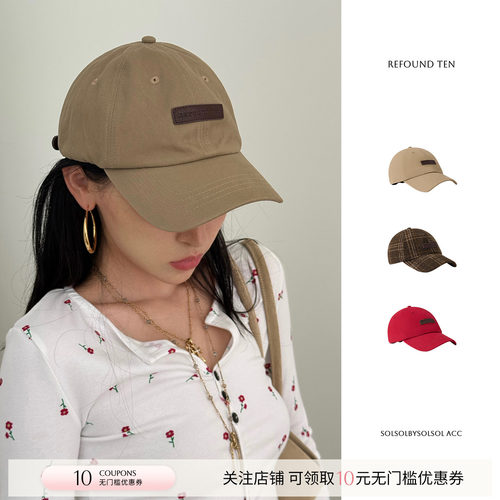 REFOUNDTEN经典皮袢鸭舌帽