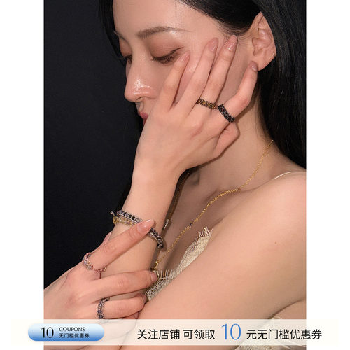 【现货】EPISSAGE 闭口可调节宝石编织戒指/精致高级感手链SOLSOL
