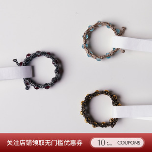 EPISSAGE 26小众闭口可调节宝石编织戒指/精致高级感手链SOLSOL