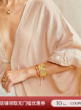 棕榈遗迹手镯宽版开口手饰