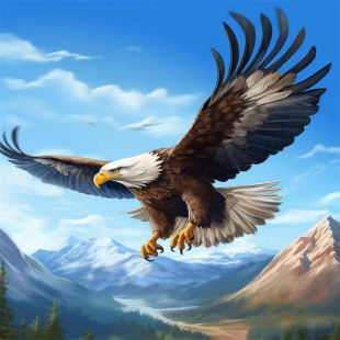 鹰击长空贴纸雄鹰展翅墙贴客厅玄关装饰画墙壁划痕防水贴纸自粘贴