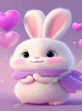 网红抖音可爱萌兔卡通贴纸卧室婚房温馨贴纸车身墙面划痕防水自粘