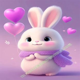 网红抖音可爱萌兔卡通贴纸卧室婚房温馨贴纸车身墙面划痕防水自粘