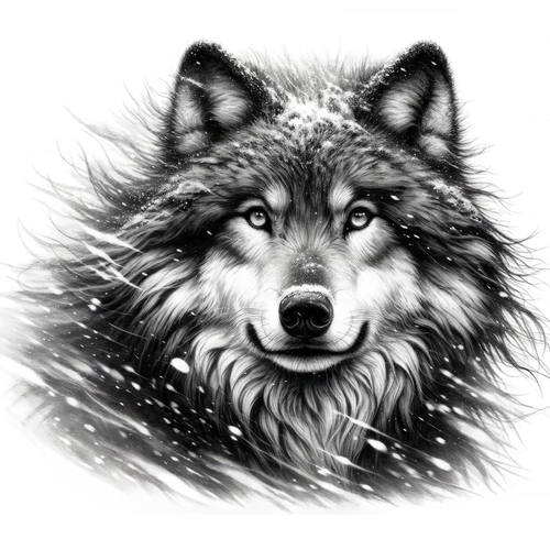 野狼头雪狼灰狼头像贴纸车身刮痕贴饰大门瓷砖贴花墙上贴画装饰画