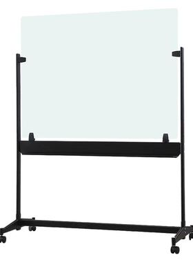 史泰博 STBL-1218B H型移动玻璃白板（黑色支架） 120*180cm