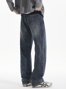 2025春秋新款轻奢男士弹力牛仔裤蓝色简约轻熟风百搭时尚潮