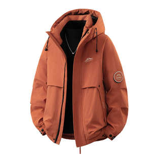 防风防水连帽防寒服超好看潮流白鸭绒羽绒服男 新款 羽绒服男款 冬季