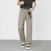 复古高端宽松休闲裤 舒适百搭直筒裤 垂感拖地春夏新款 美式 男女同款