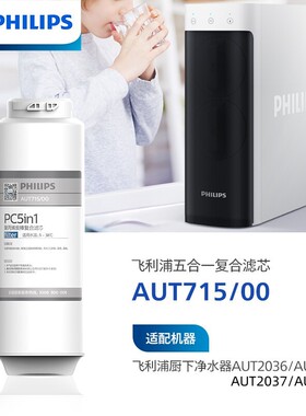 飞利浦净水器小方盒五合一复合滤芯 AUT715适配2033/2036/2037/38