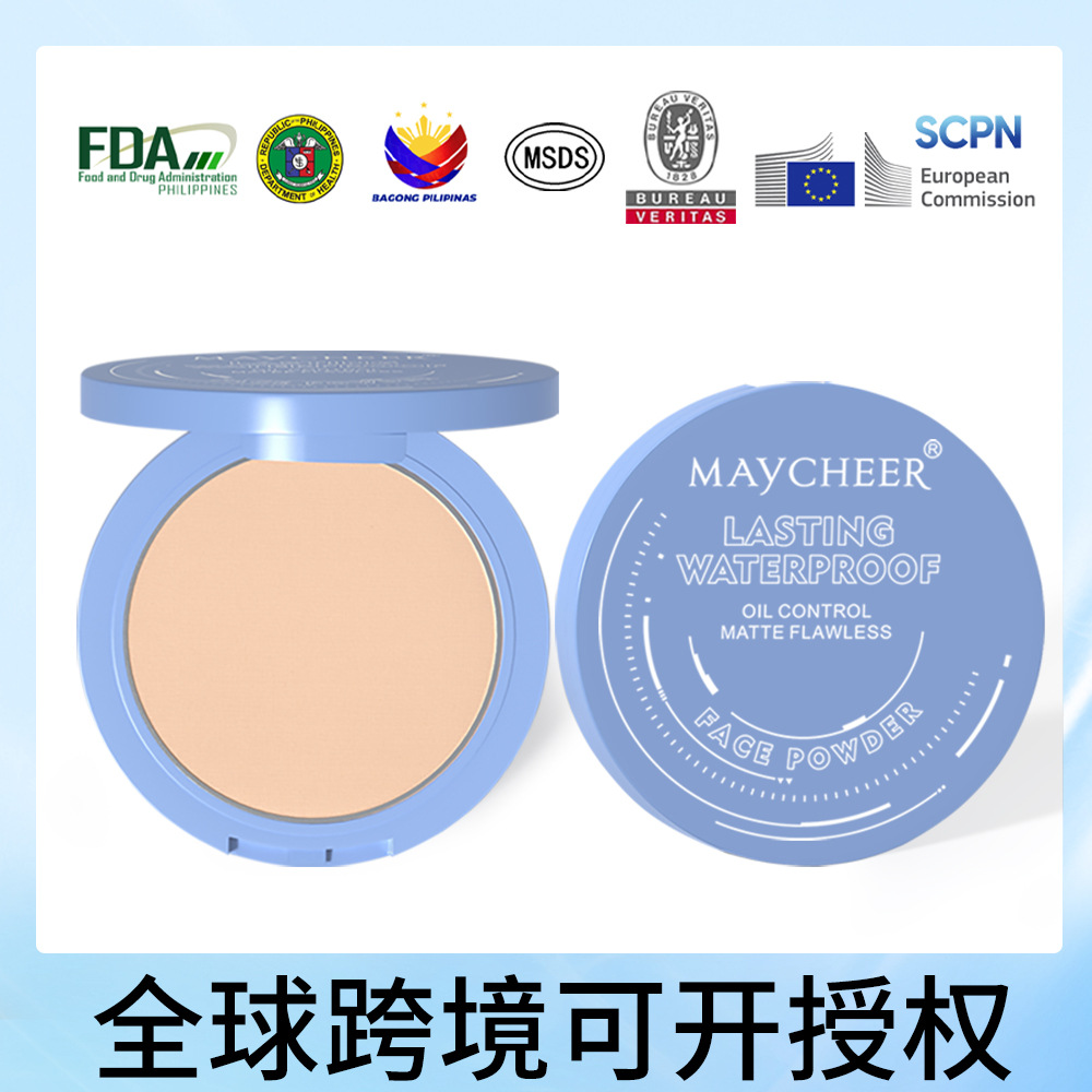 MAYCHEER茜儿丝滑雾面柔光跨境粉饼OIL CONTRPL MATEE FLAWLESS