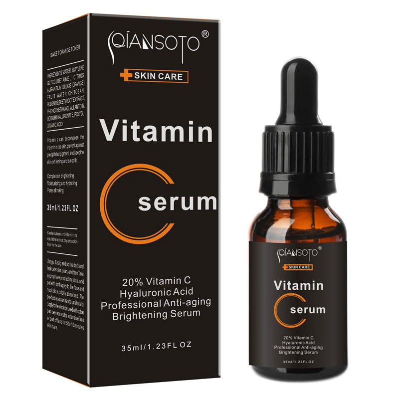 跨境QIANSOTO维生素C维他命E精华原液Vitamin C Serum VE面部精华