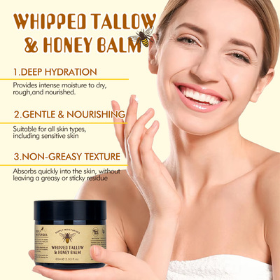 Guanjing蜂蜜牛脂膏厂家跨境英文 Whipped tallow，Honey balm