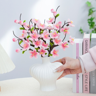 扭扭棒编织桃花小盆栽花瓶手工课自制diy材料包桌面摆件乔迁礼物