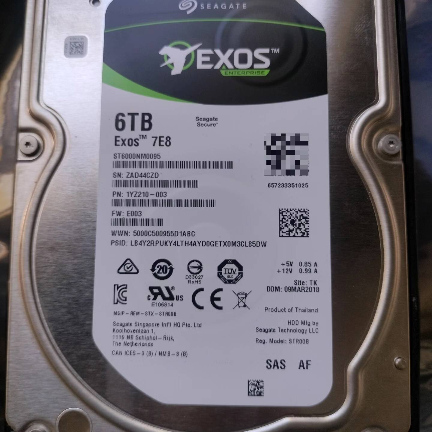 希捷6T ST6000NM0095 sas剩6个议价 也可为维修！！