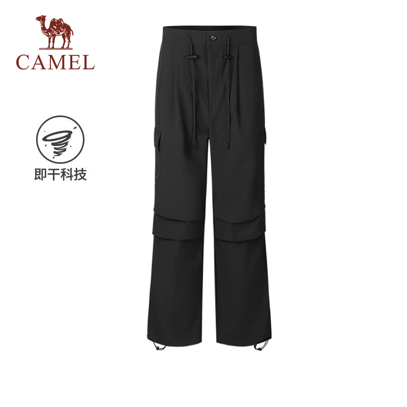 骆驼运动长裤女直筒百搭工装裤