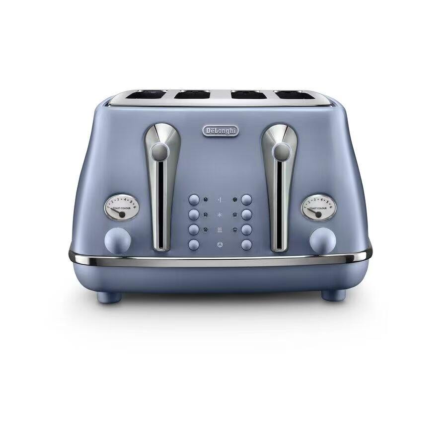 Delonghi/德龙 CTO4003家用多士炉2片土司机全自动烤面包机海洋蓝