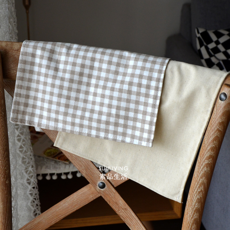 简约北欧棉麻色家用西餐垫桌垫