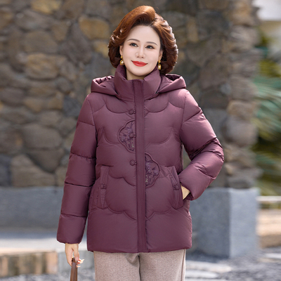 妈妈冬装棉衣外套女中老年棉服