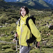 面包与好天气登山徒步防风防水透气3L冲锋衣外套男女款 旅行夹克潮