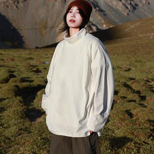 面包与好天气半高领德绒卫衣男女款纯色秋冬百搭套头内搭打底衫
