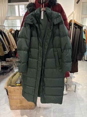 9格长款鹅绒服女款冬季外套加厚大被子