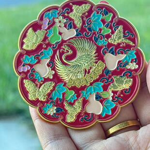 江宁织造博物馆灵鹤冰箱贴江苏旅游纪念品南京文创冰箱贴金属磁吸