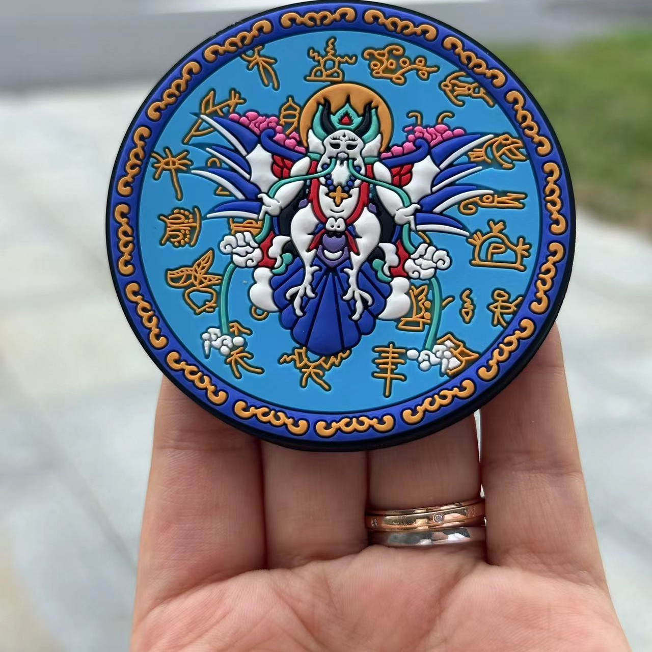 丽江古城大鹏神鸟冰箱贴蓝色装饰贴个性创意
