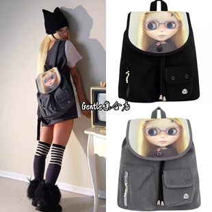 coyseio 联名blythe款 翻盖可爱卡通娃娃双肩包背包旅行包书包