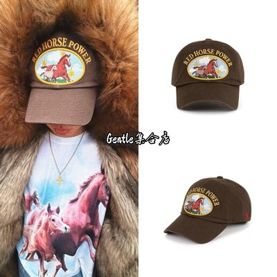 在途 openyy 26早春新款 休闲百搭可爱小马刺绣棒球帽鸭舌帽