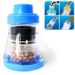 多接口磁化厨房净水器 去红虫滤水器 去铁锈 水龙头麦饭石过滤器