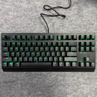 Razer雷蛇黑寡妇X竞技版TKL 87键配列绿光版背光有线游戏机械键盘
