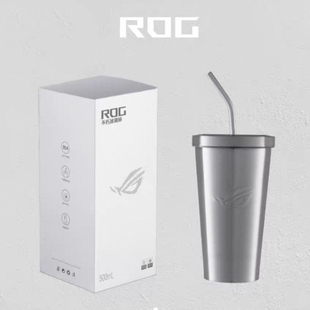 ROG不朽冰钢杯极简金属美学500ML大容量食品级304不锈钢ROG周边