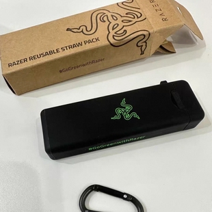 Razer雷蛇冷饮夏吸管杯管不锈钢材质可复用方便清洗环保便携套装