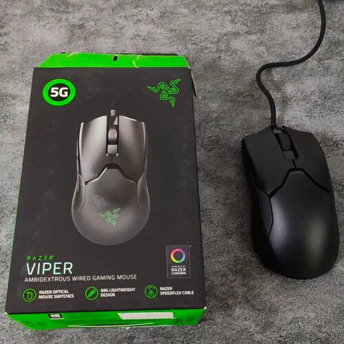 雷蛇Razer毒蝰标准版16000DPI有线游戏RGB幻彩轻量化鼠标