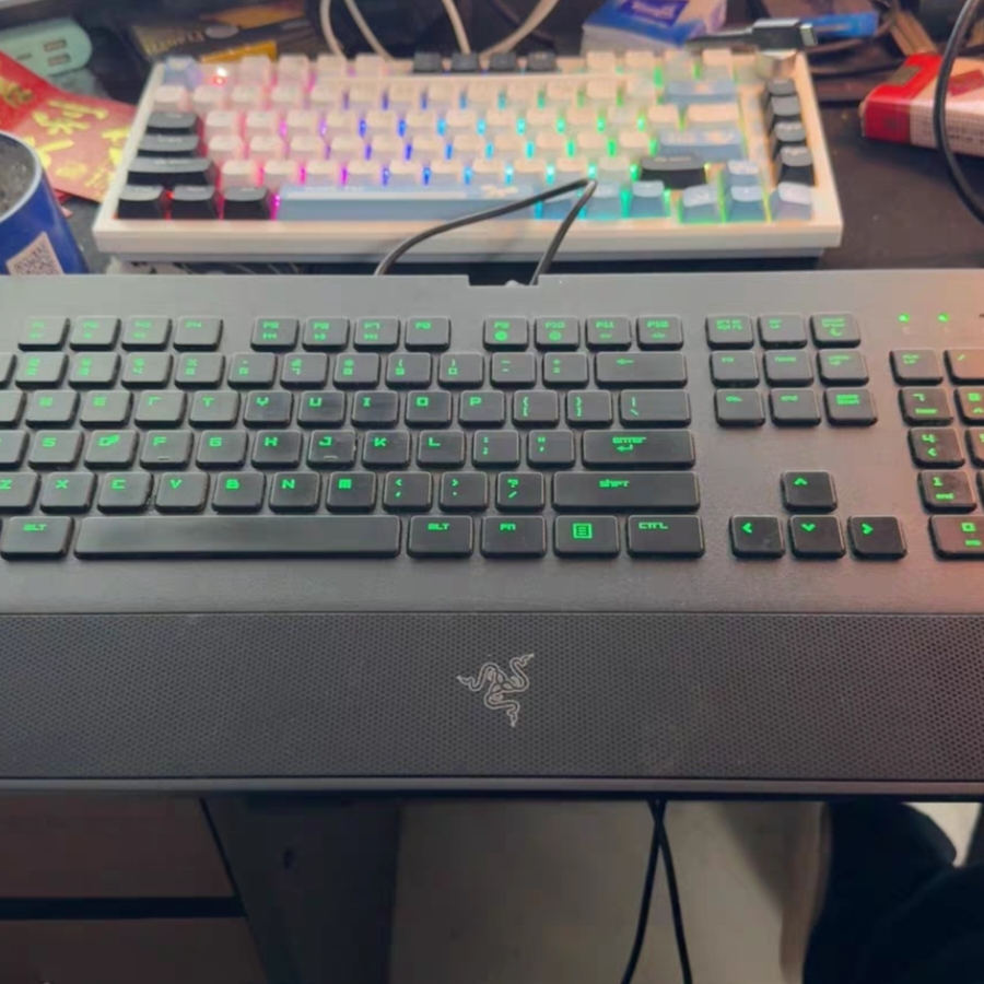 Razer雷蛇噬魂金蝎DEATHSTALKER有线游戏薄膜背光RGB幻彩电竞键盘