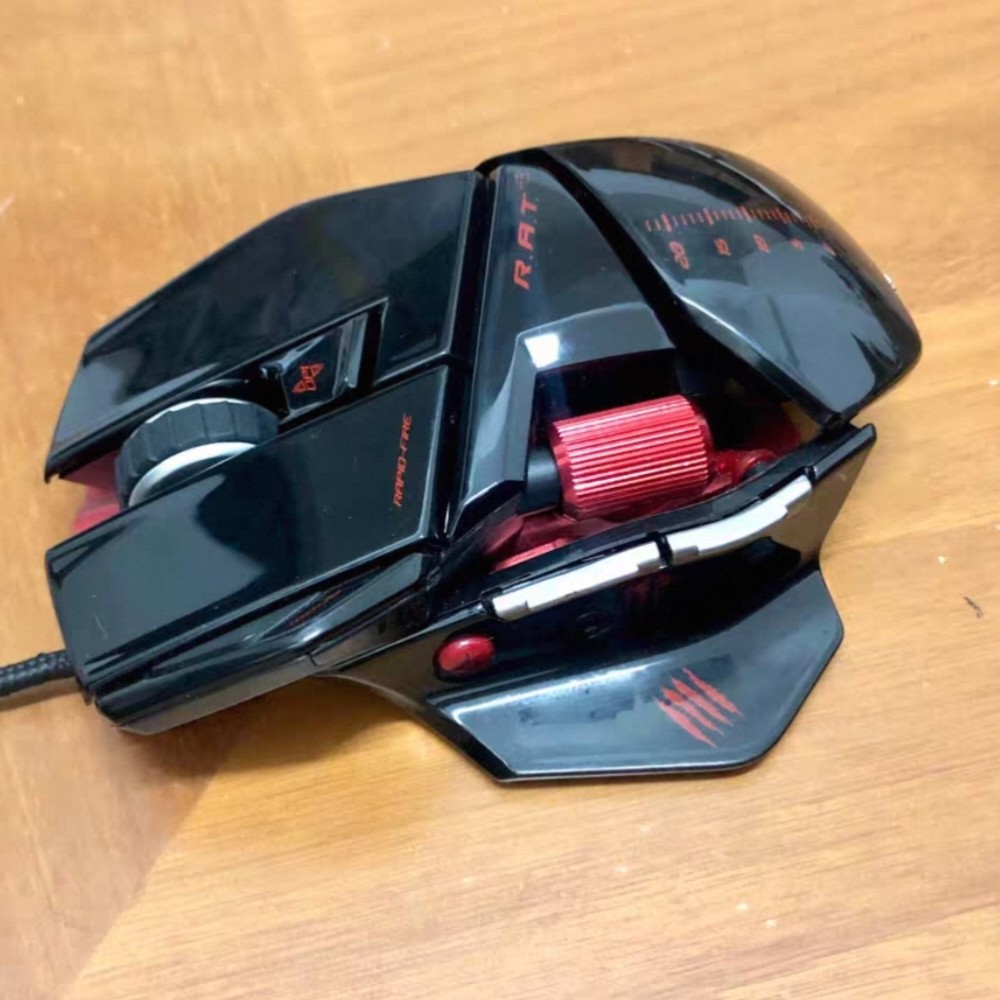 美加狮赛钛客MAD CATZ RAT5黑金版有线游戏电竞可拆卸配件鼠标