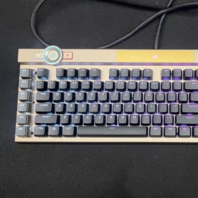 美商海盗船K100SE璀璨金机械有线宏键盘笔记本台式电脑电竞游戏