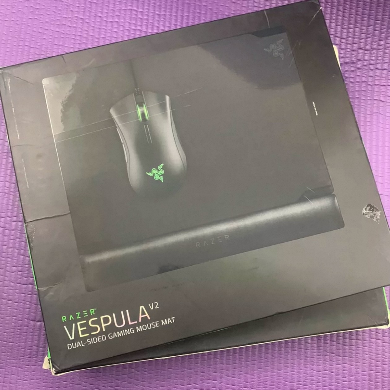 Razer雷蛇黄斑胡蜂V2游戏电竞可拆卸腕托双面粗细软硬双用鼠标垫